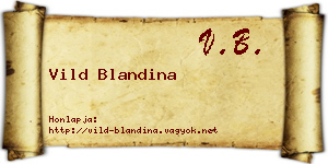 Vild Blandina névjegykártya